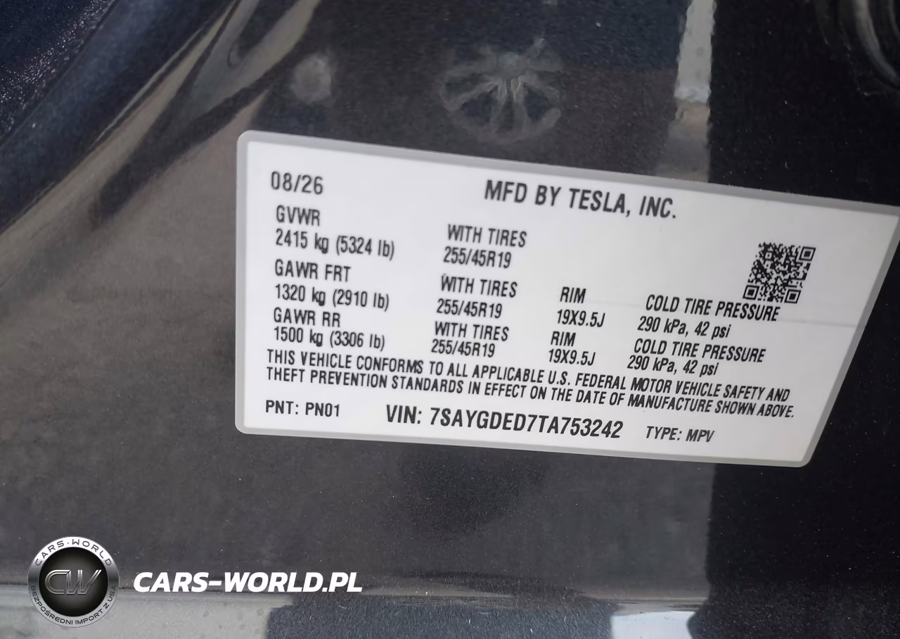 2026 Tesla Model Y VIN:7SAYGDED7TA753242 - 9
