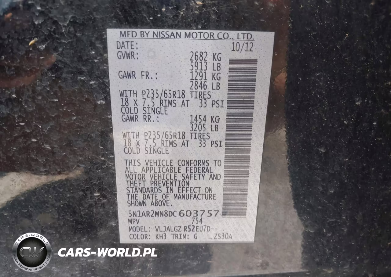 2013 Nissan Pathfinder Sl VIN:5N1AR2MN8DC603757 - 9