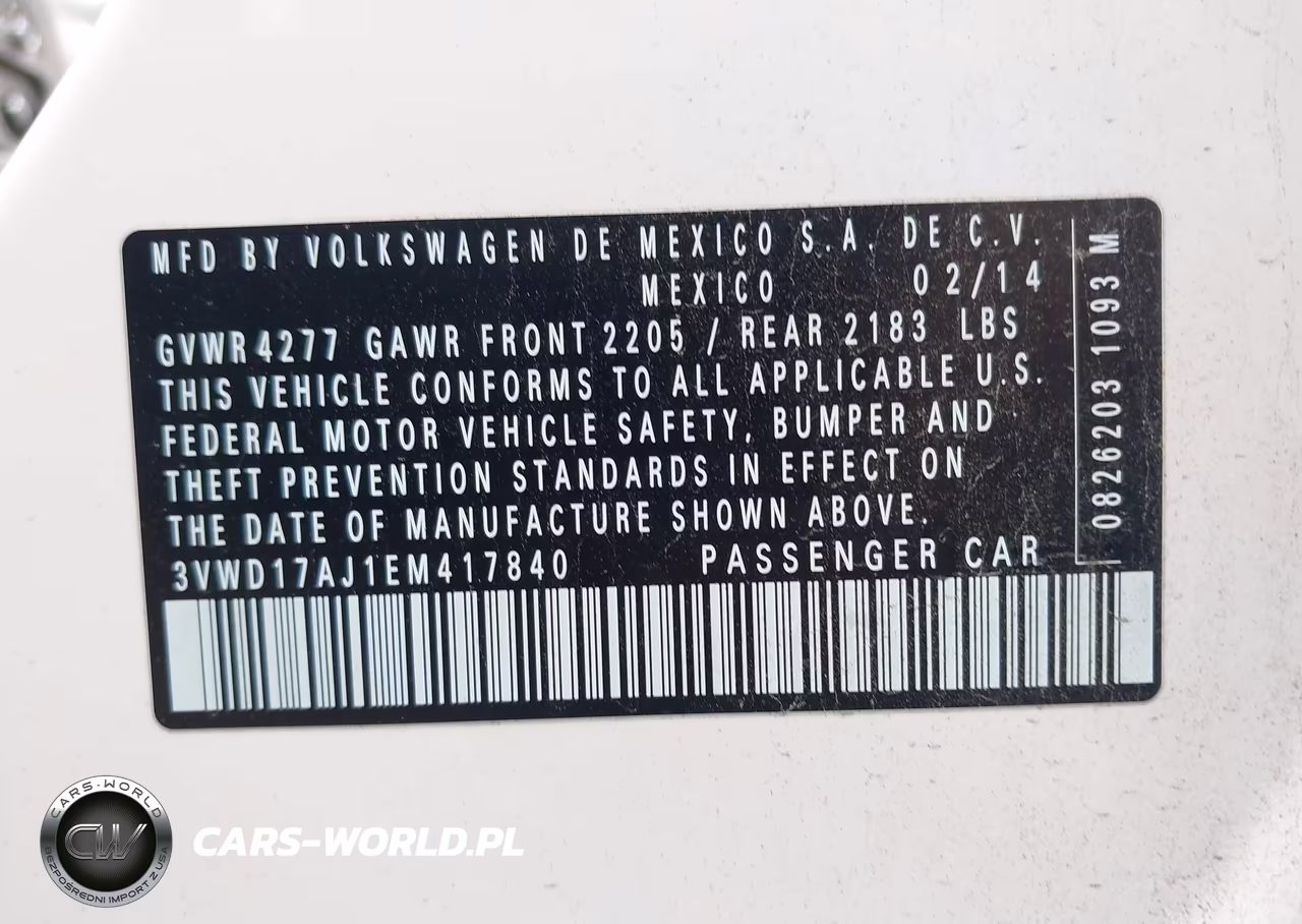 2014 Volkswagen Jetta 1.8T Se VIN:3VWD17AJ1EM417840 - 9