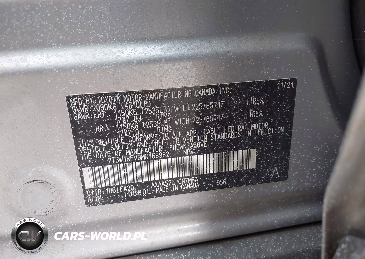 2021 Toyota Rav4 Xle VIN:2T3W1RFV0MC168982 - 9