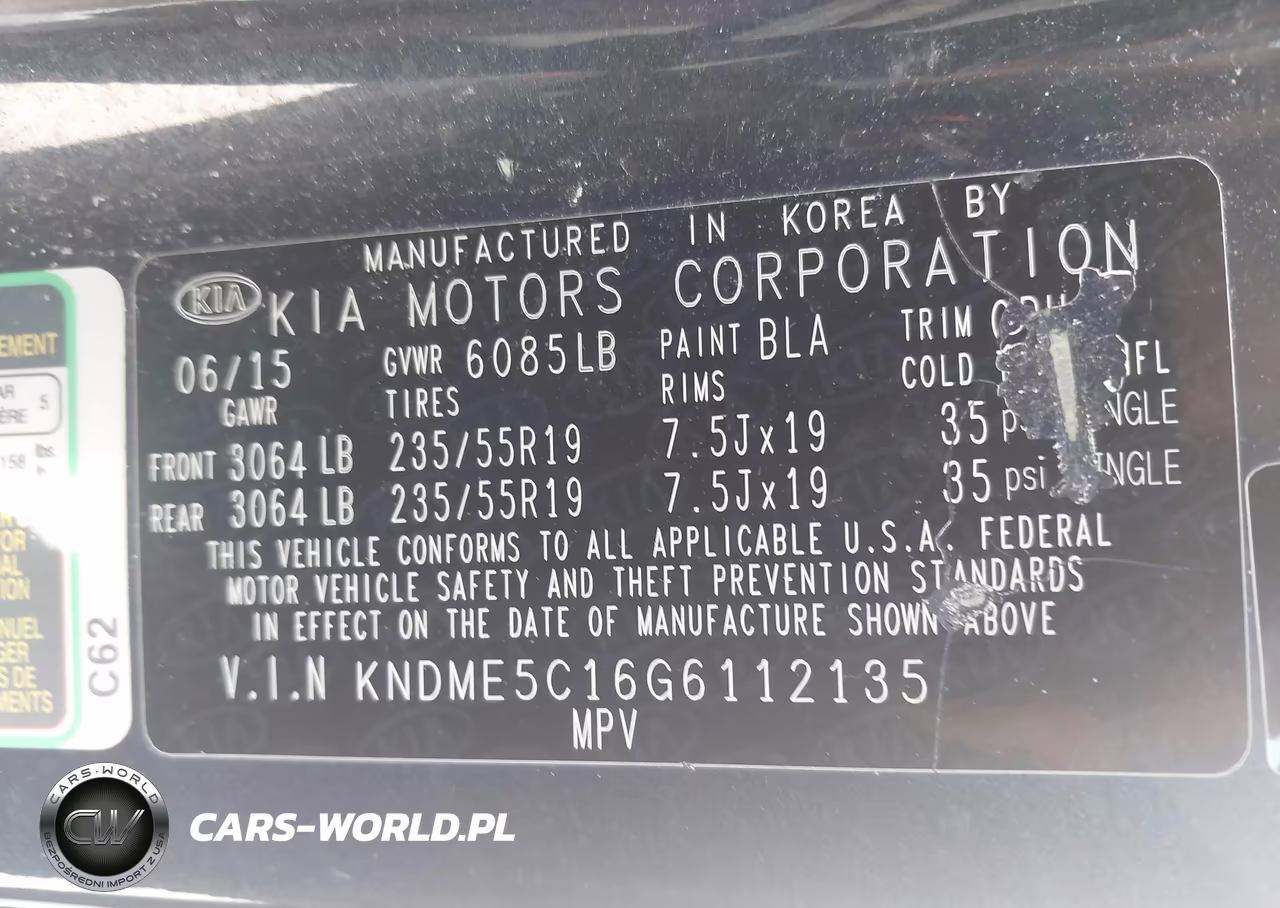2016 Kia Sedona Sx Luxury VIN:KNDME5C16G6112135 - 9