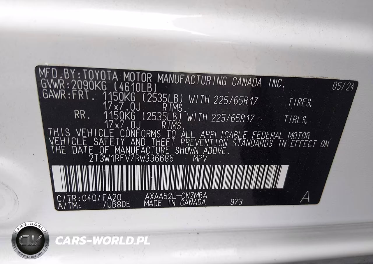 2024 Toyota Rav4 Xle VIN:2T3W1RFV7RW336686 - 9