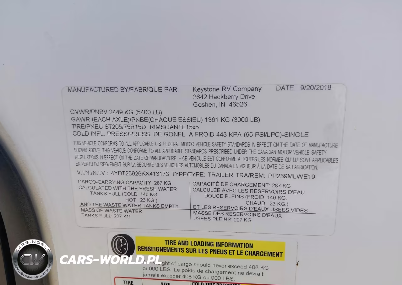 2019 Keystone R 199Mlwe VIN:4YDT23926KX413173 - 9
