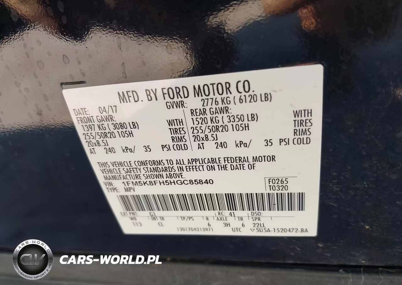 2017 Ford Explorer Limited VIN:1FM5K8FH5HGC85840 - 9