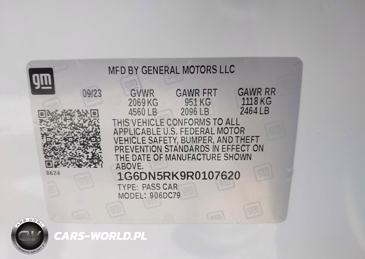 2024 Cadillac Ct5 Premium Luxury VIN:1G6DN5RK9R0107620 - 9