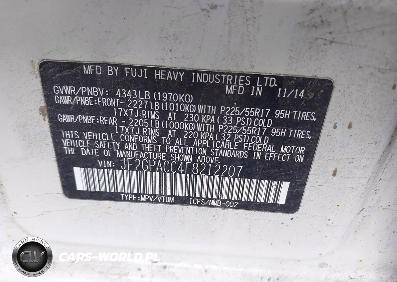 2015 Subaru Xv Crosstrek 2.0I Premium VIN:JF2GPACC4F8212207 - 9