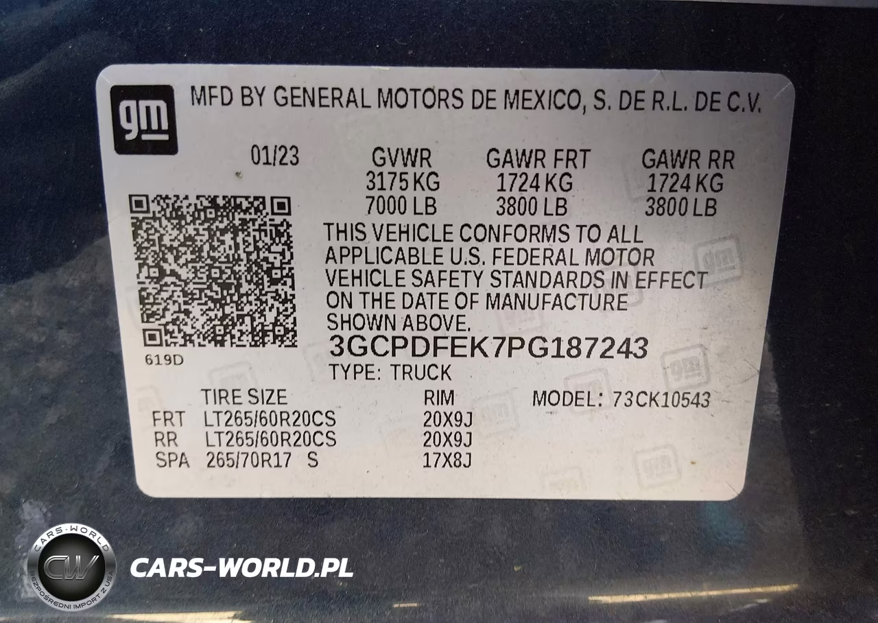 2023 Chevrolet Silverado 1500 4Wd Short Bed Lt Trail Boss VIN:3GCPDFEK7PG187243 - 9