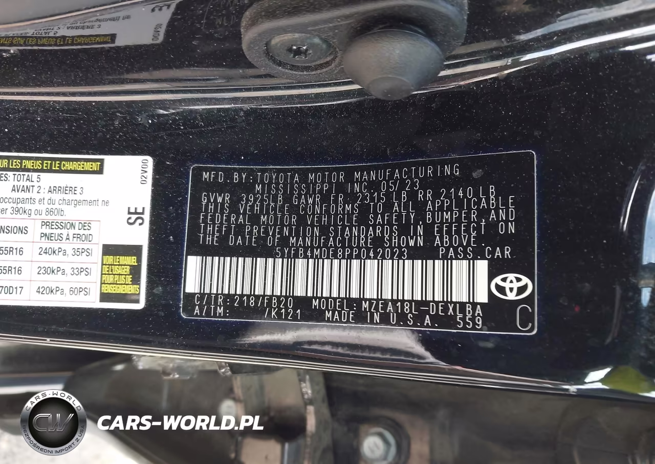 2023 Toyota Corolla Le VIN:5YFB4MDE8PP042023 - 9