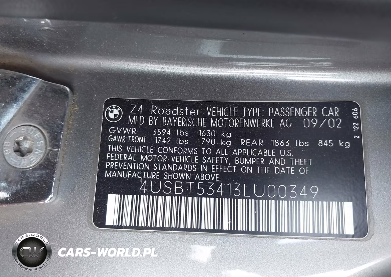 2003 BMW Z4 3.0I VIN:4USBT53413LU00349 - 9