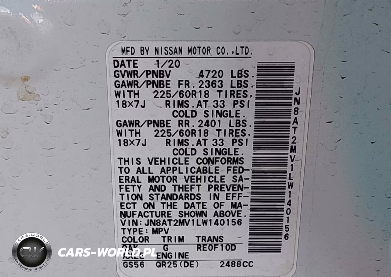 2020 Nissan Rogue Sv Intelligent Awd VIN:JN8AT2MV1LW140156 - 9
