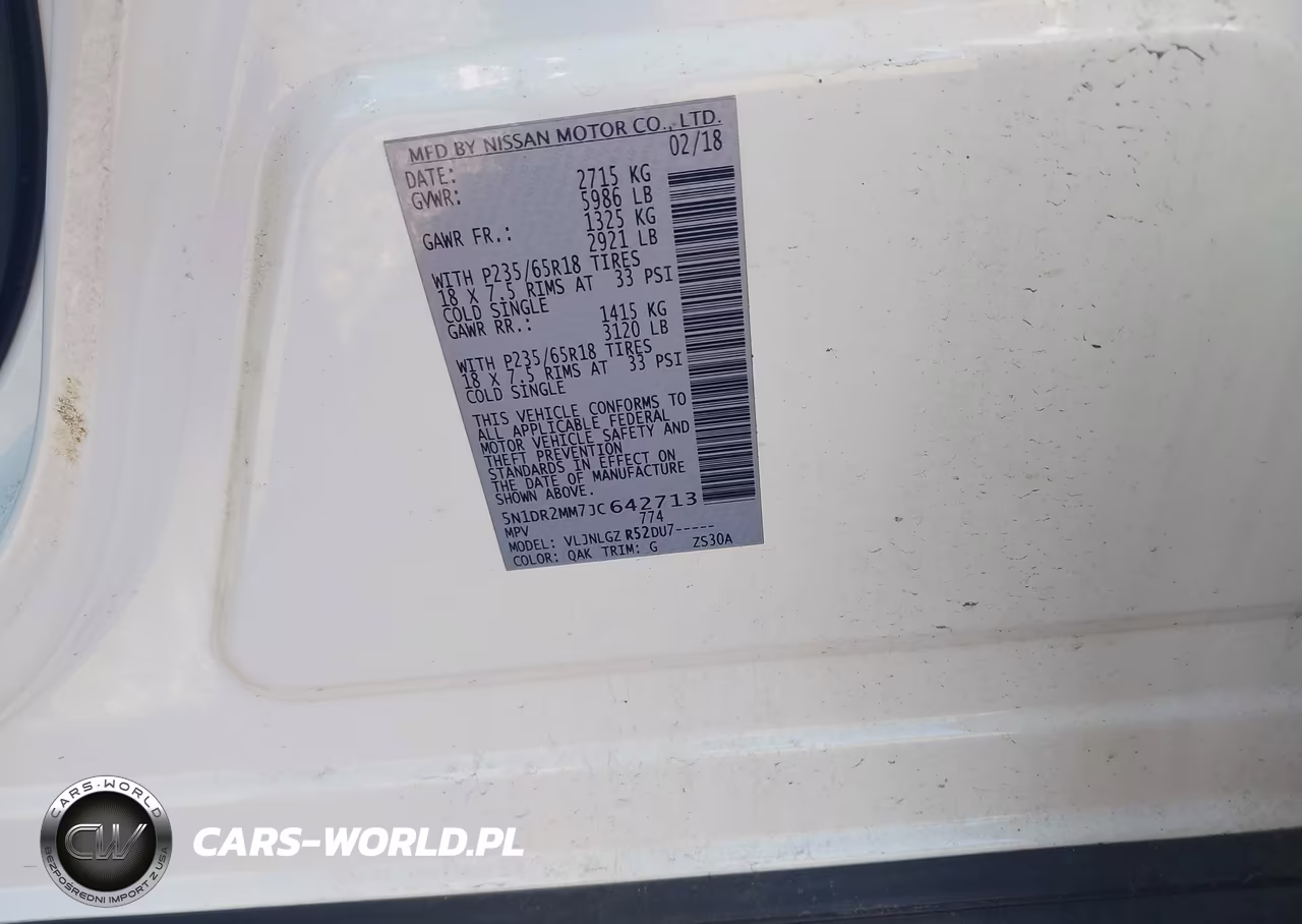 2018 Nissan Pathfinder Sl VIN:5N1DR2MM7JC642713 - 9