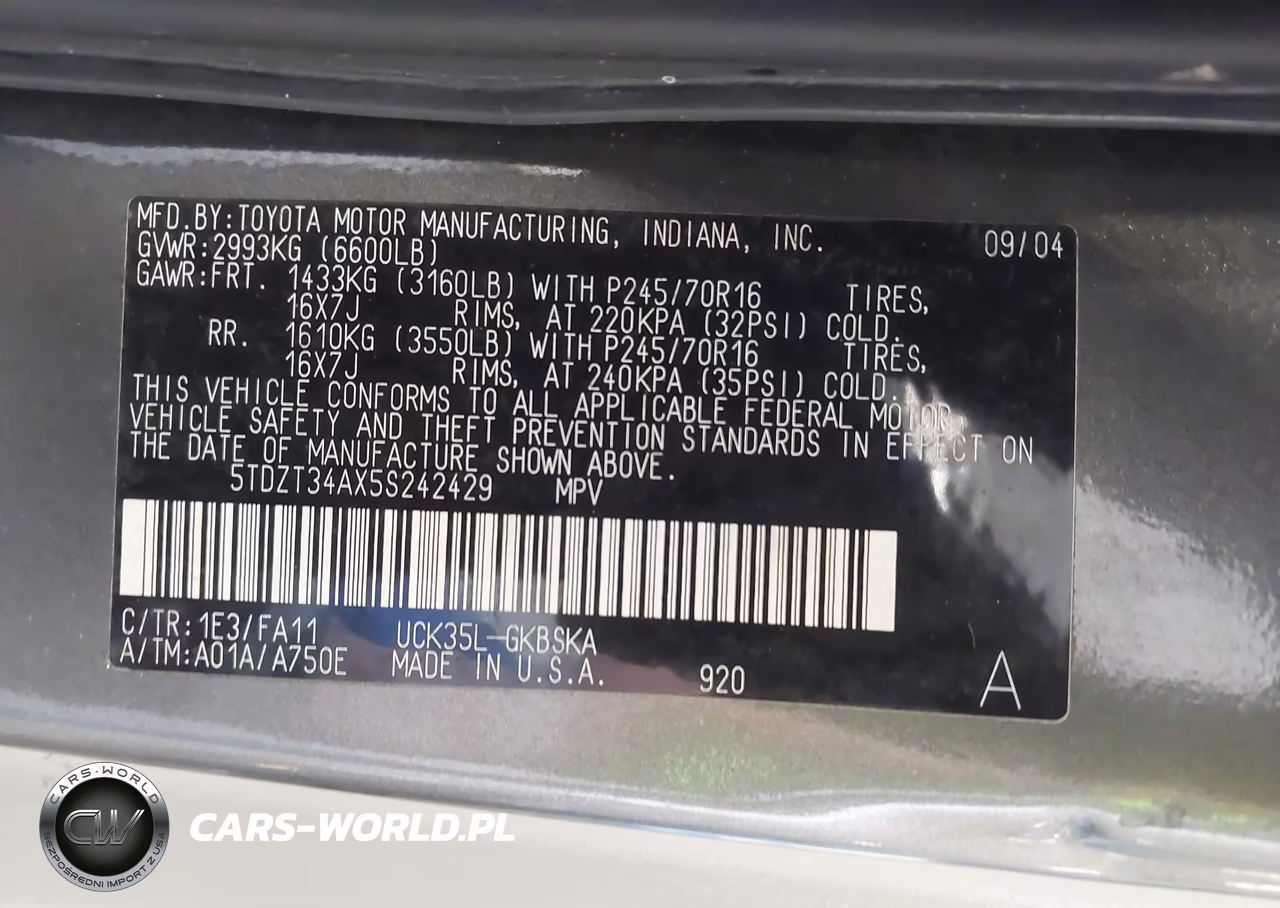 2005 Toyota Sequoia Sr5 V8 VIN:5TDZT34AX5S242429 - 9