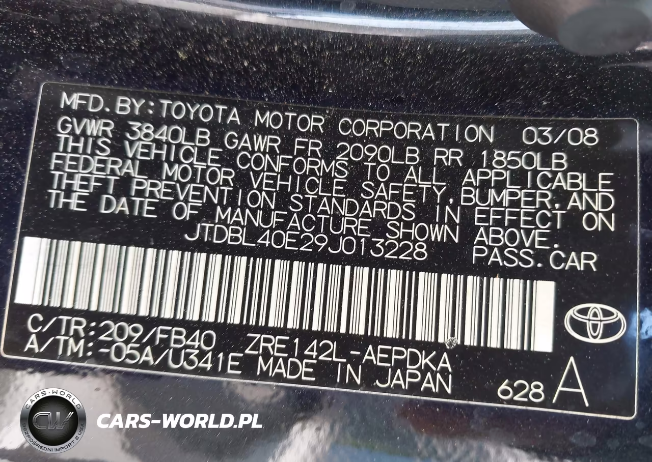 2009 Toyota Corolla Le VIN:JTDBL40E29J013228 - 9