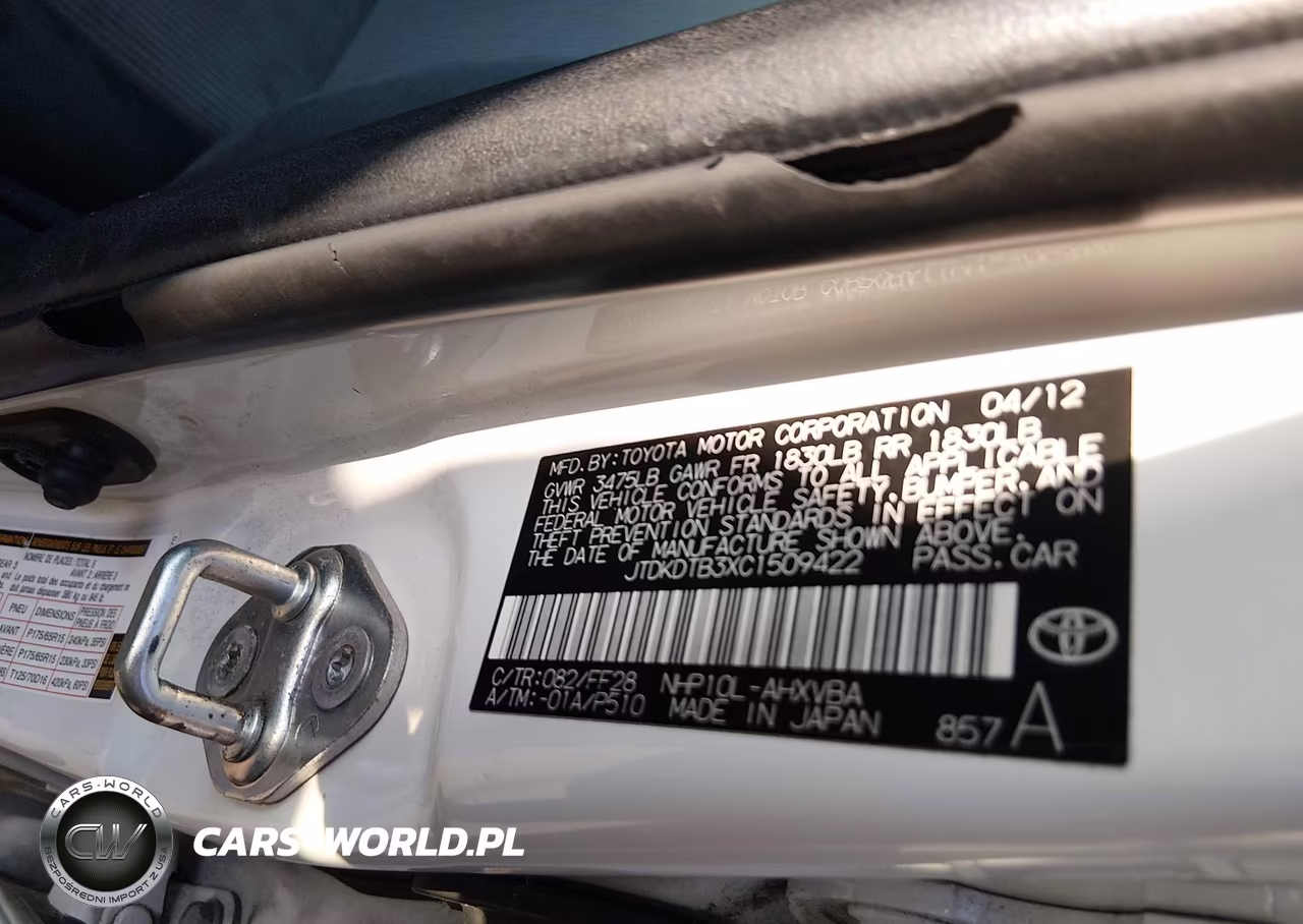 2012 Toyota Prius C Two VIN:JTDKDTB3XC1509422 - 9