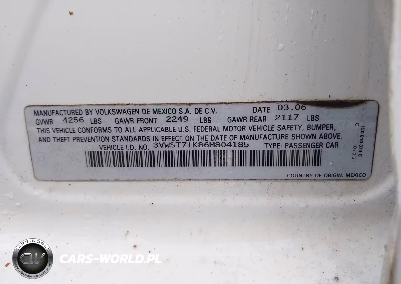 2006 Volkswagen Jetta Tdi VIN:3VWST71K86M804185 - 9
