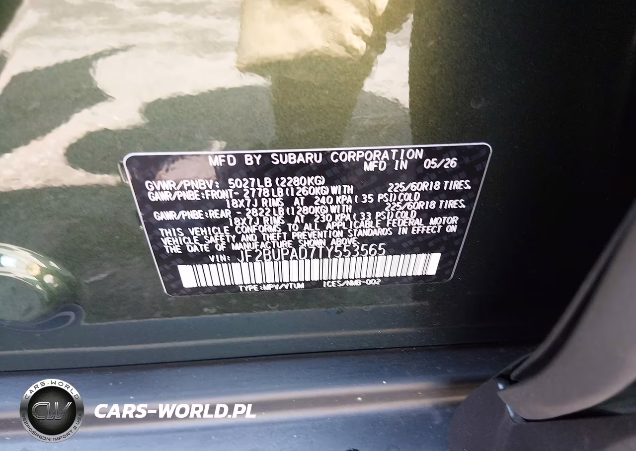2026 Subaru Outback Premium VIN:JF2BUPAD7TY553565 - 7