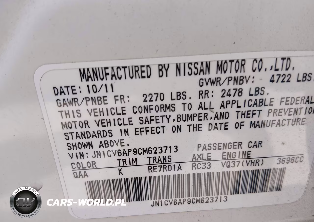 2012 Infiniti G37 Journey VIN:JN1CV6AP9CM623713 - 9