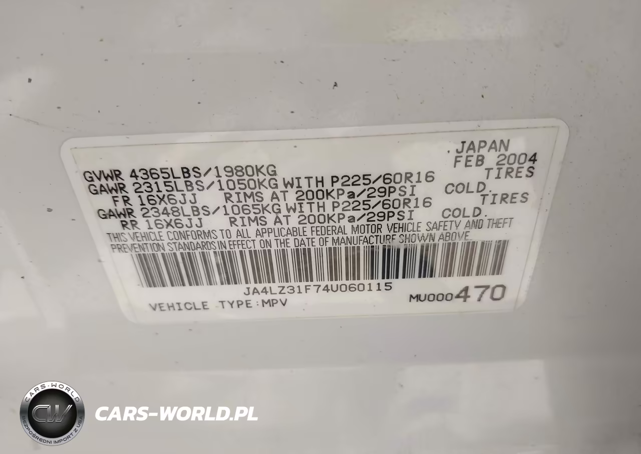 2004 Mitsubishi Outlander Ls VIN:JA4LZ31F74U060115 - 9