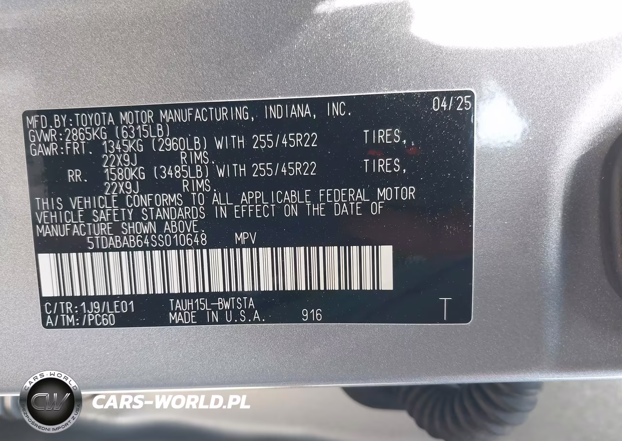 2025 Lexus Tx 500H F Sport Performance Luxury VIN:5TDABAB64SS010648 - 9