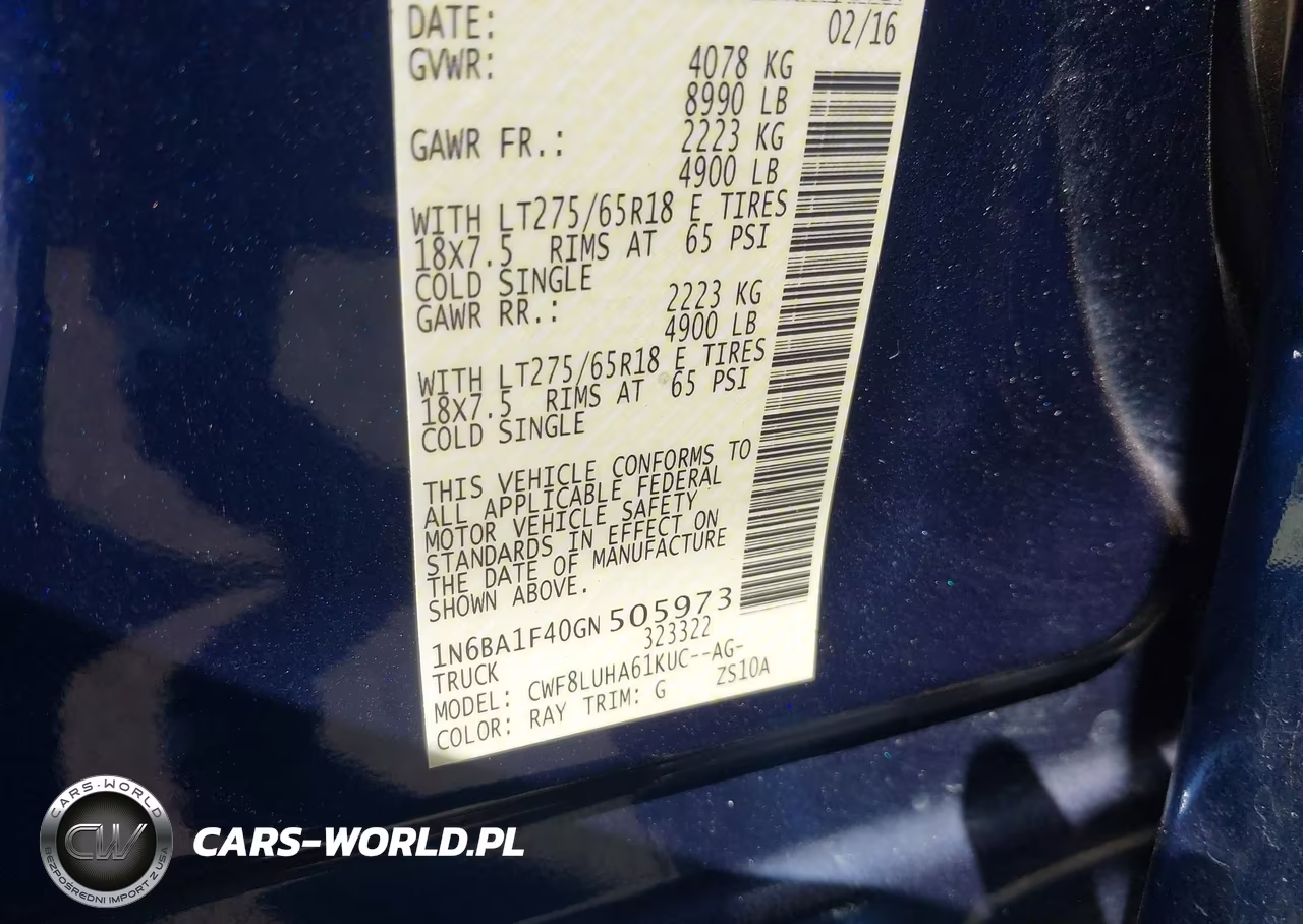 2016 Nissan Titan Xd Pro-4X Diesel VIN:1N6BA1F40GN505973 - 9