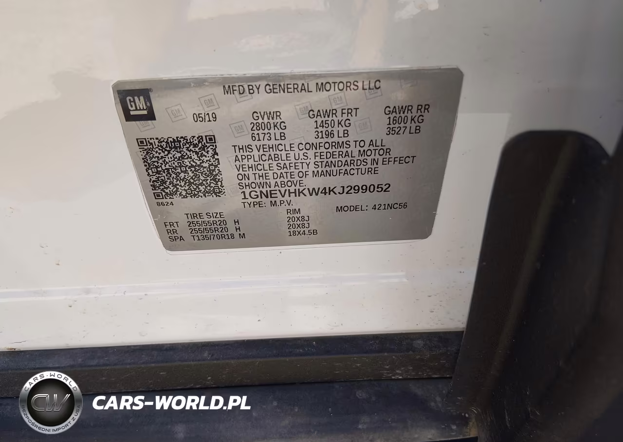 2019 Chevrolet Traverse 3Lt VIN:1GNEVHKW4KJ299052 - 9