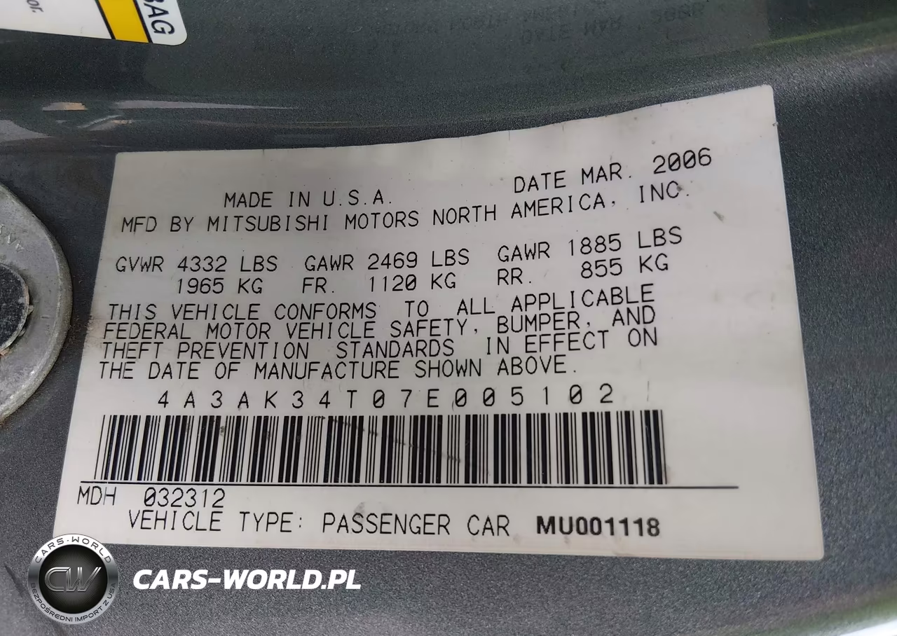 2007 Mitsubishi Eclipse Gt VIN:4A3AK34T07E005102 - 9