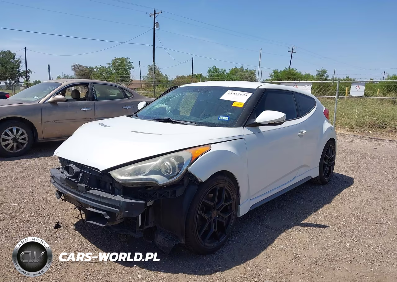 2014 Hyundai Veloster Turbo W-Blue VIN:KMHTC6AE9EU200131 - 2