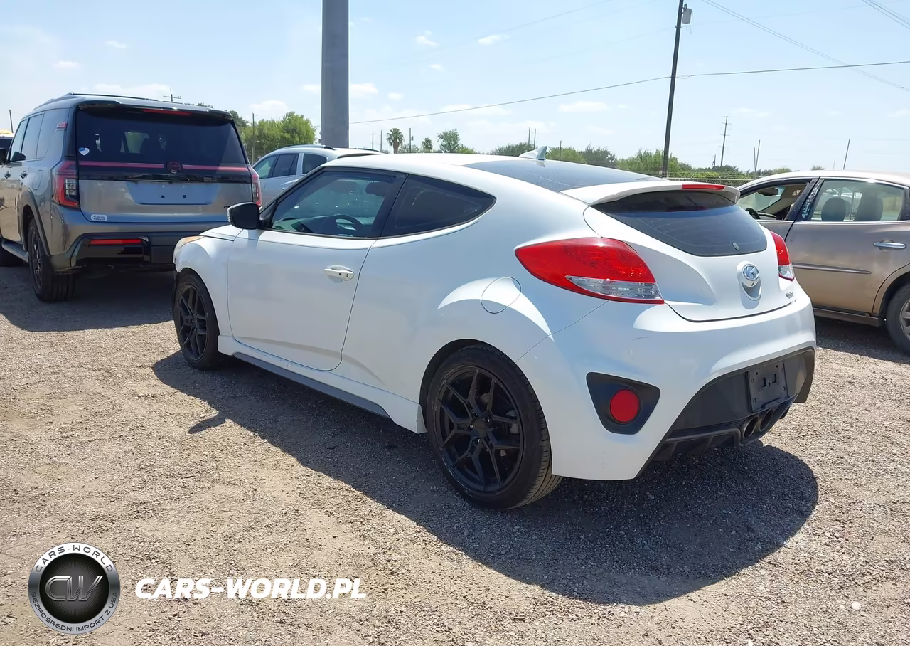 2014 Hyundai Veloster Turbo W-Blue VIN:KMHTC6AE9EU200131 - 3