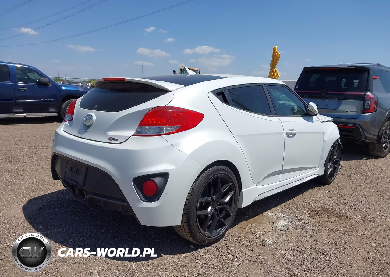 2014 Hyundai Veloster Turbo W-Blue VIN:KMHTC6AE9EU200131 - 4