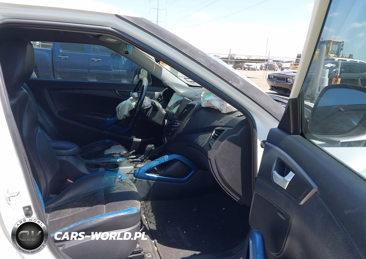 2014 Hyundai Veloster Turbo W-Blue VIN:KMHTC6AE9EU200131 - 5