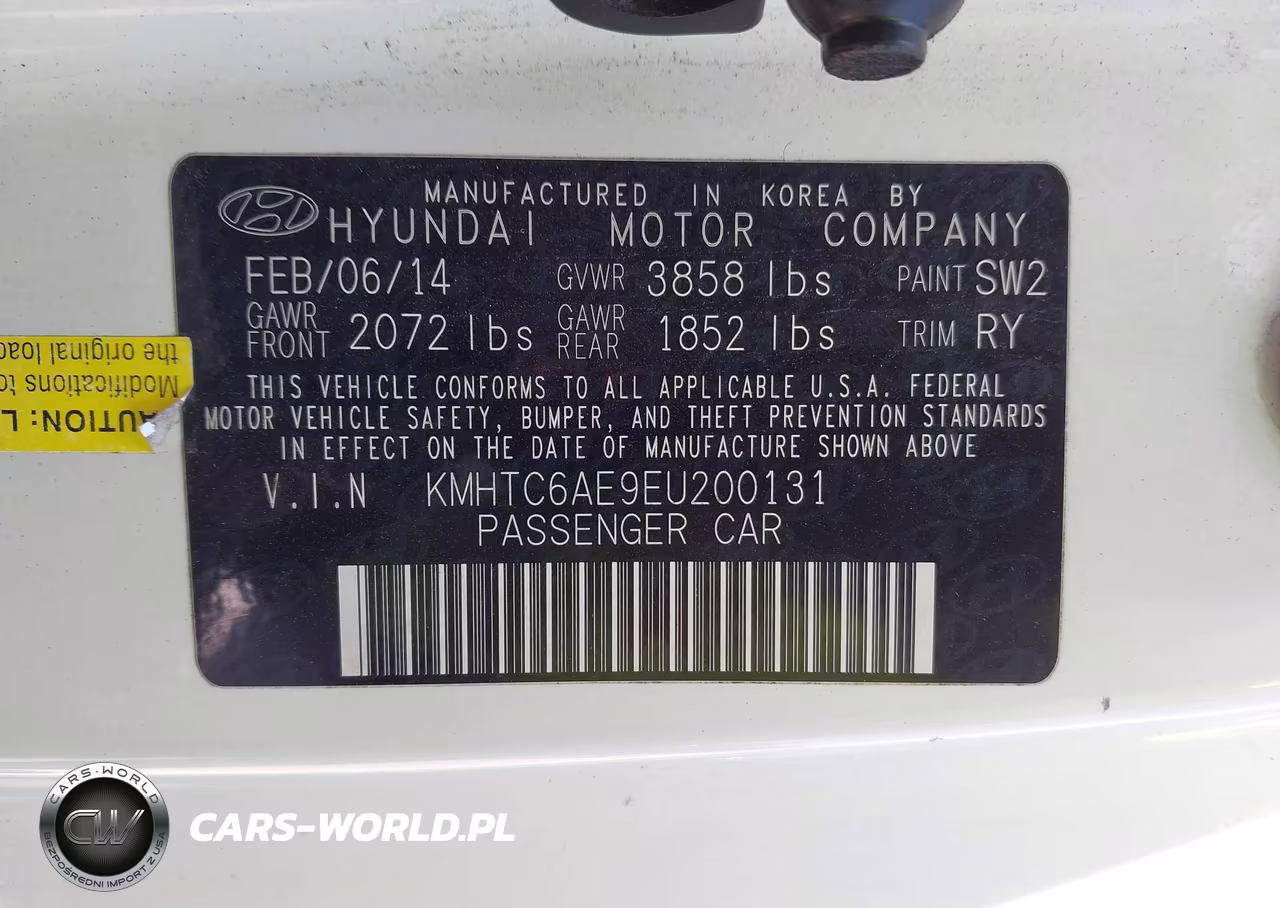 2014 Hyundai Veloster Turbo W-Blue VIN:KMHTC6AE9EU200131 - 9