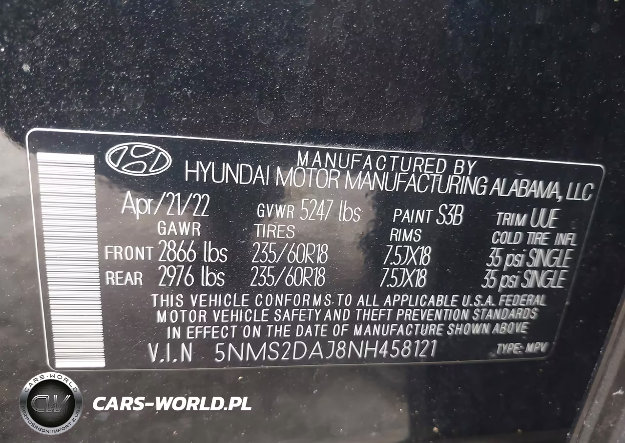 2022 Hyundai Santa Fe Sel VIN:5NMS2DAJ8NH458121 - 9