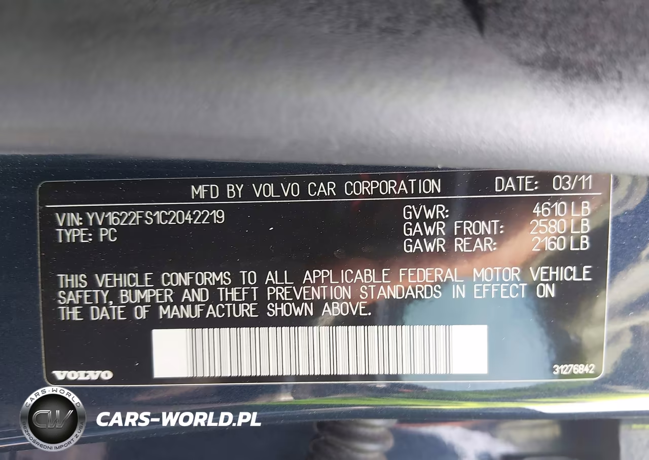 2012 Volvo S60 T5 VIN:YV1622FS1C2042219 - 9