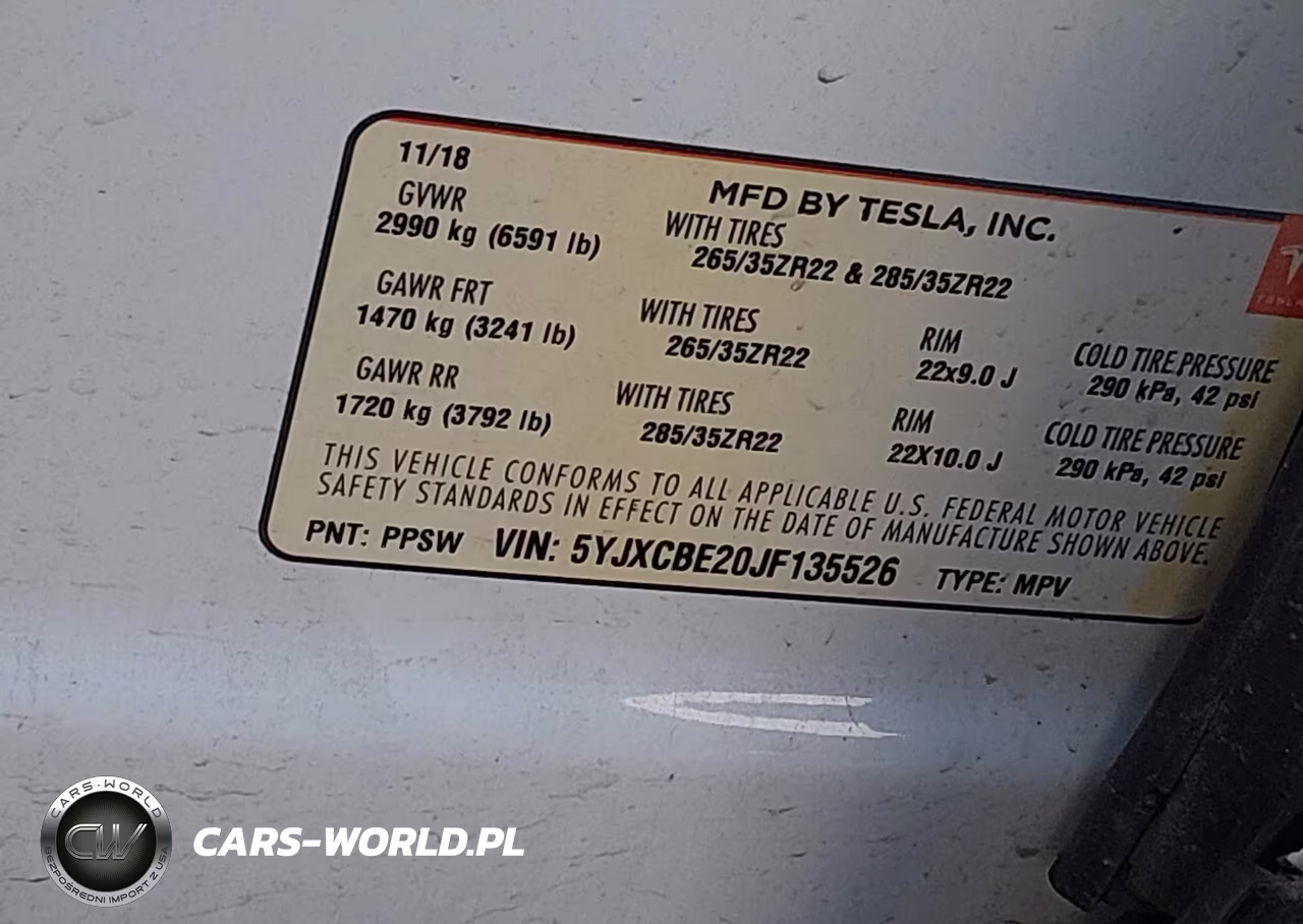 2018 Tesla Model X 100D-75D-P100D VIN:5YJXCBE20JF135526 - 9