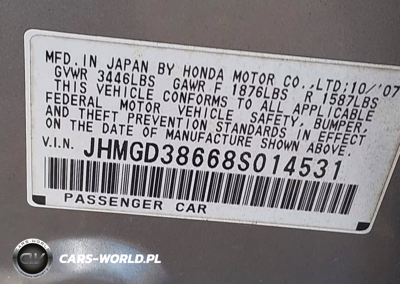 2008 Honda Fit Sport VIN:JHMGD38668S014531 - 9