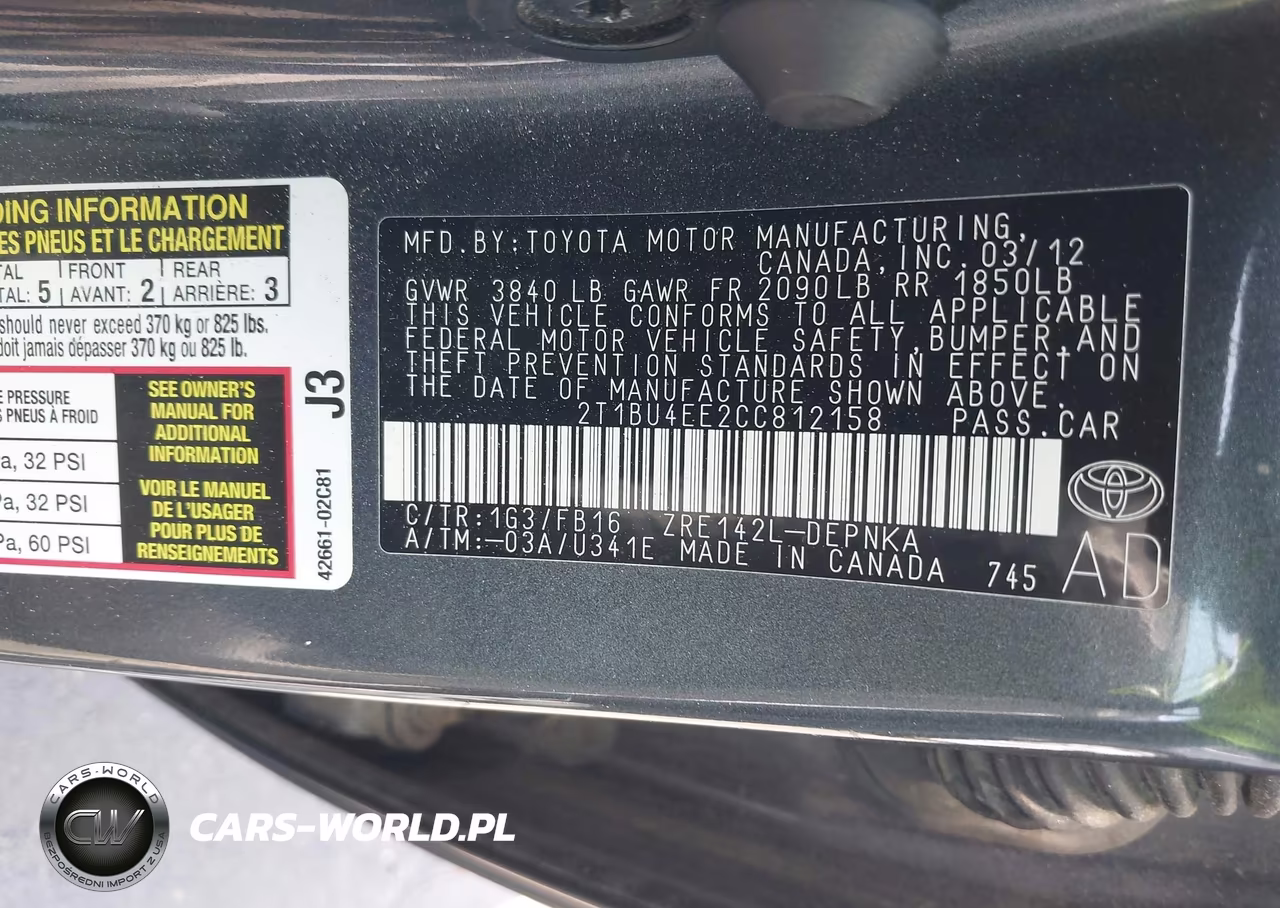 2012 Toyota Corolla Le VIN:2T1BU4EE2CC812158 - 9