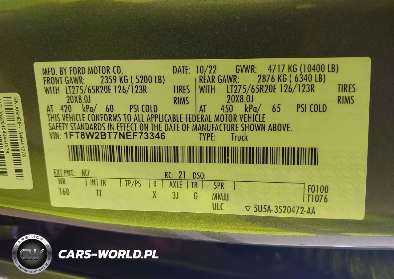 2022 Ford F-250 Limited VIN:1FT8W2BT7NEF73346 - 8
