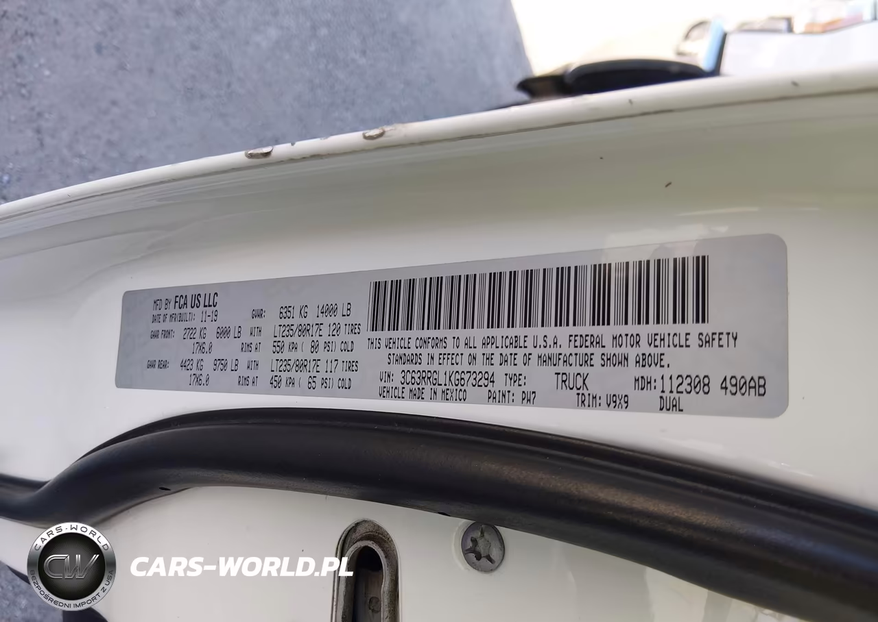 2019 Ram 3500 Tradesman VIN:3C63RRGL1KG673294 - 8