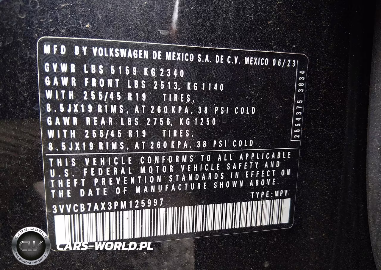 2023 Volkswagen Tiguan 2.0T Se R-Line Black VIN:3VVCB7AX3PM125997 - 9