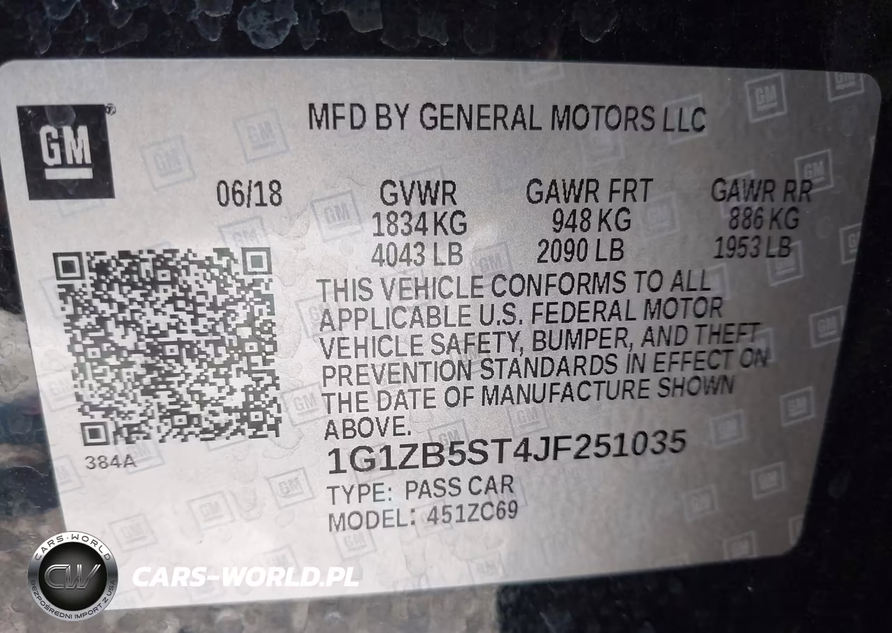 2018 Chevrolet Malibu 1Ls VIN:1G1ZB5ST4JF251035 - 9