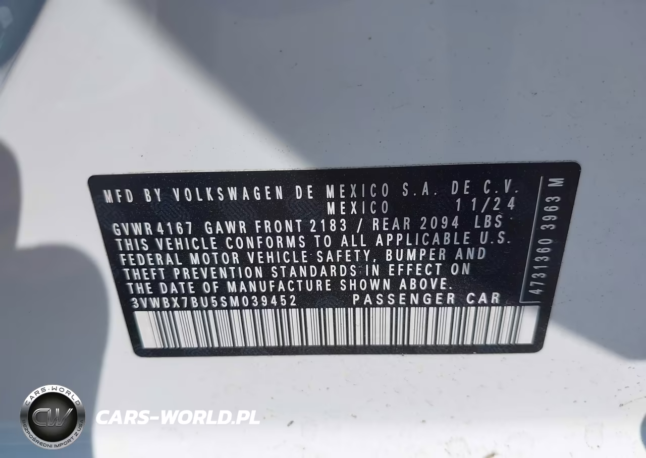 2025 Volkswagen Jetta 1.5T Sport VIN:3VWBX7BU5SM039452 - 9