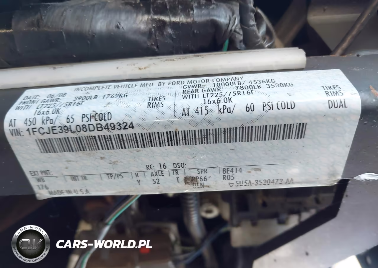 2008 Ford Econoline Commercial VIN:1FCJE39L08DB49324 - 9
