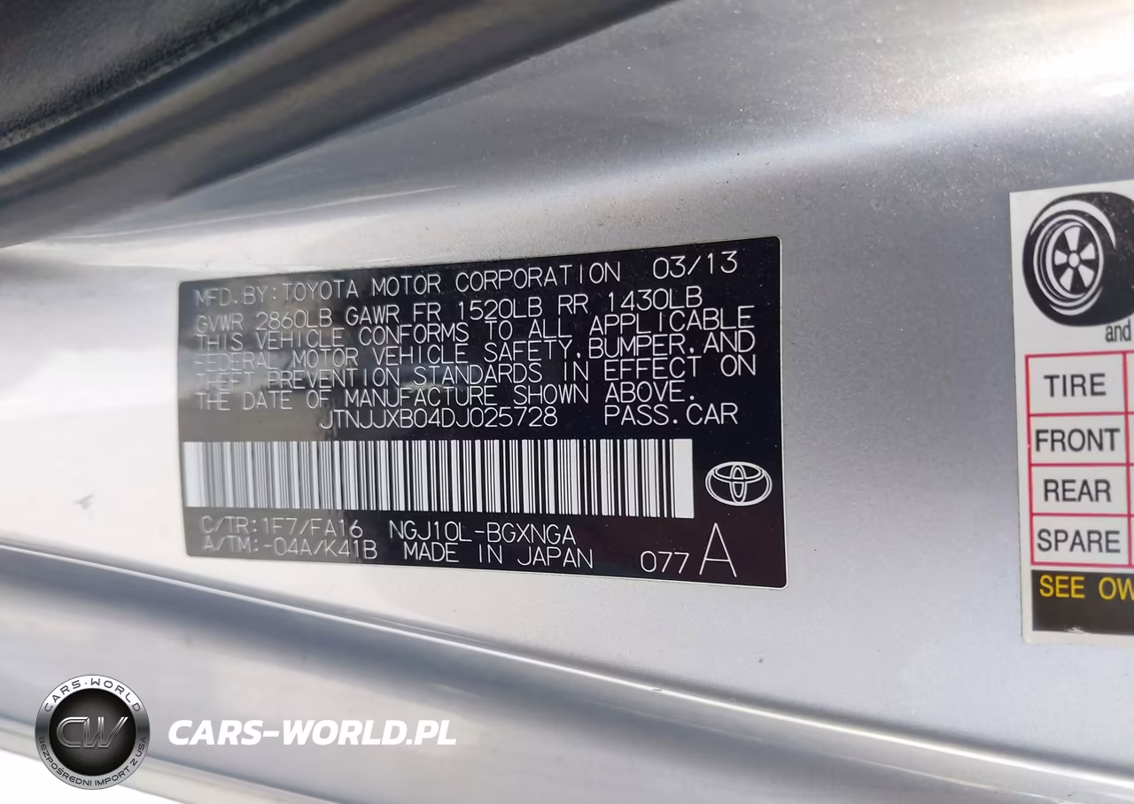 2013 Scion Iq VIN:JTNJJXB04DJ025728 - 9
