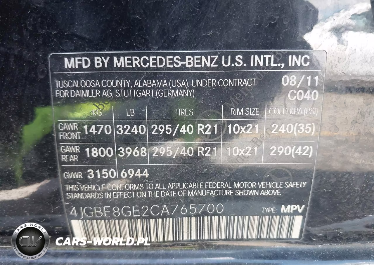 2012 Mercedes-Benz Gl 550 4Matic VIN:4JGBF8GE2CA765700 - 9