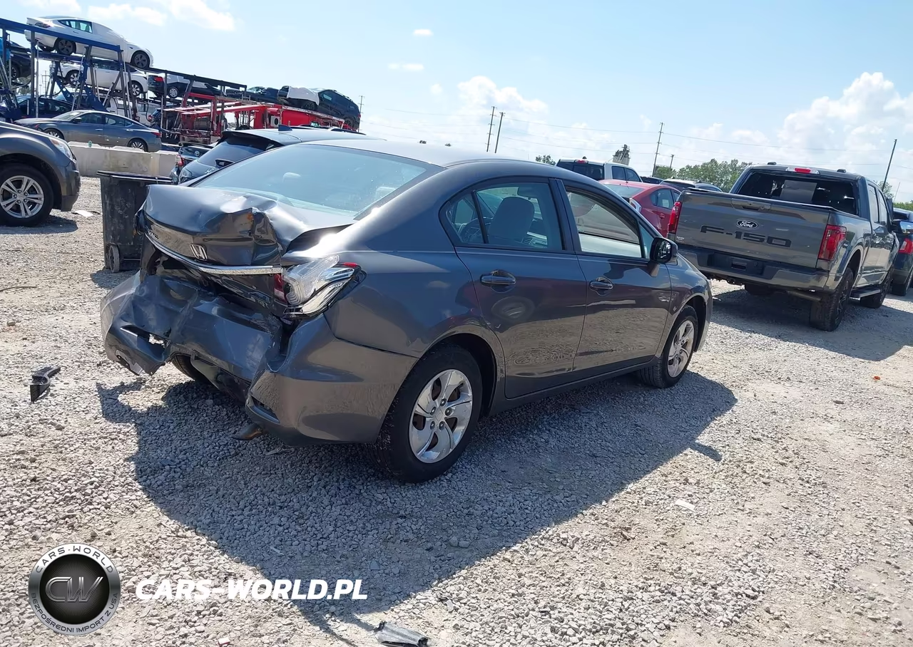 2013 Honda Civic Lx VIN:19XFB2F52DE078487 - 4