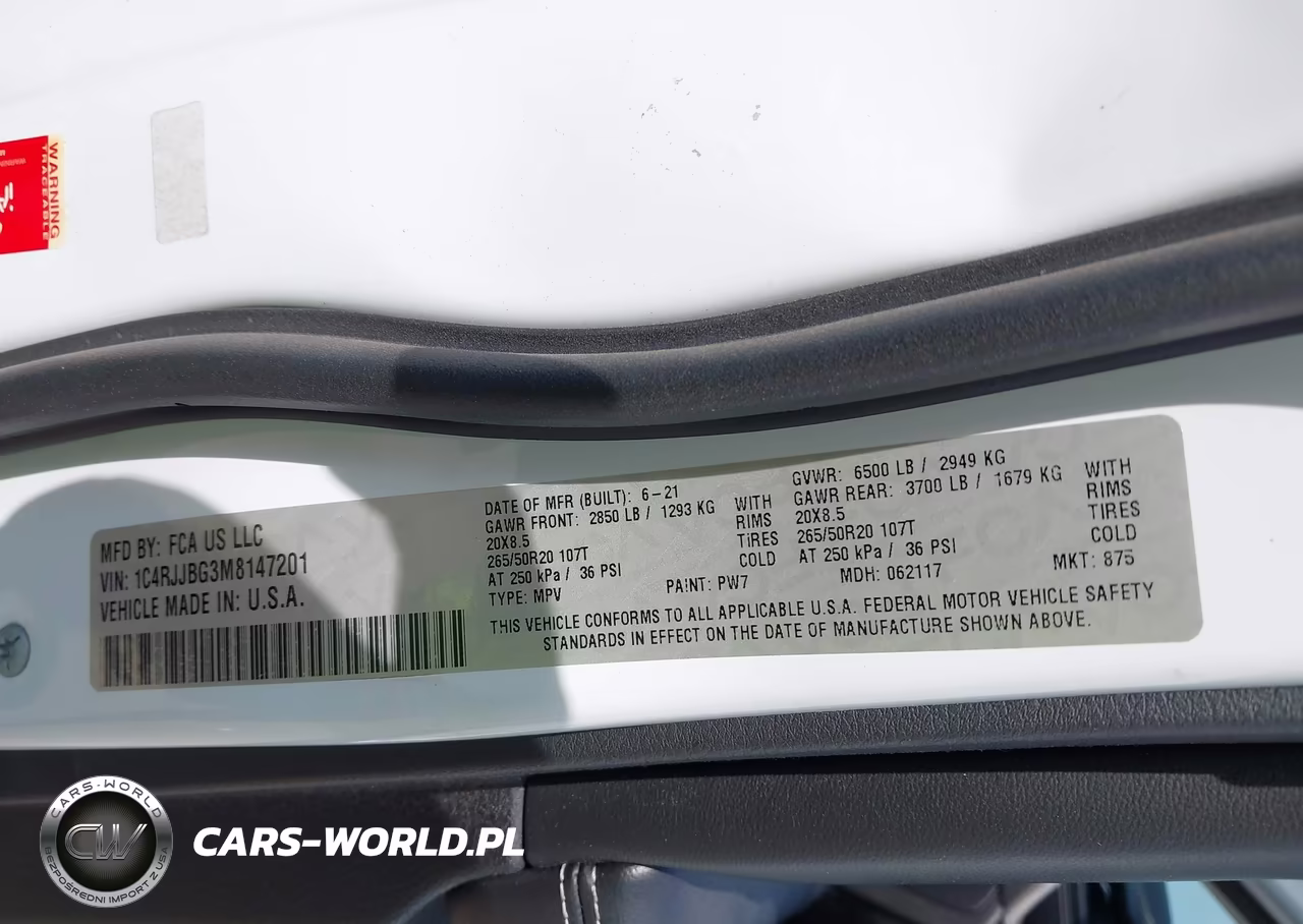 2021 Jeep Grand Cherokee L Limited 4X2 VIN:1C4RJJBG3M8147201 - 9