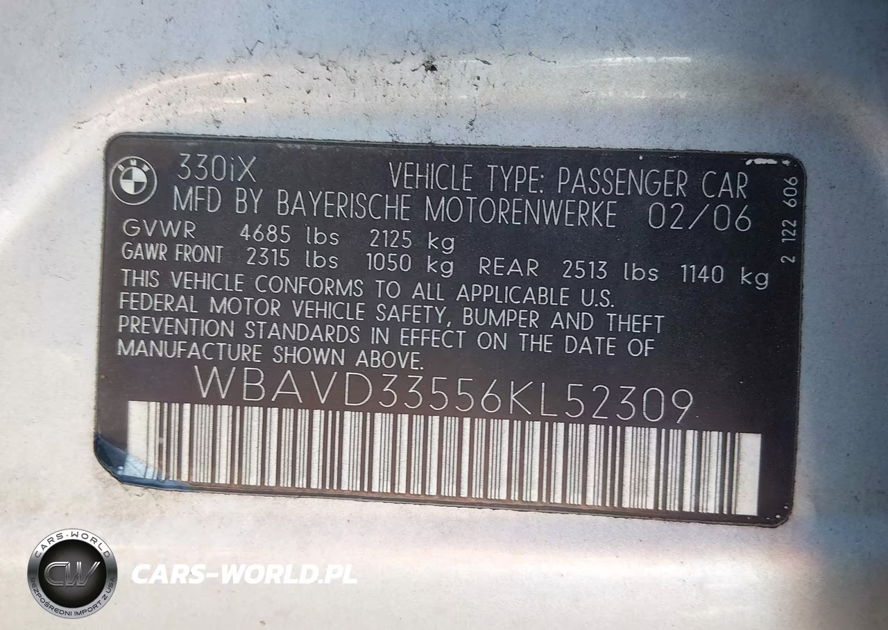 2006 BMW 330Xi VIN:WBAVD33556KL52309 - 9