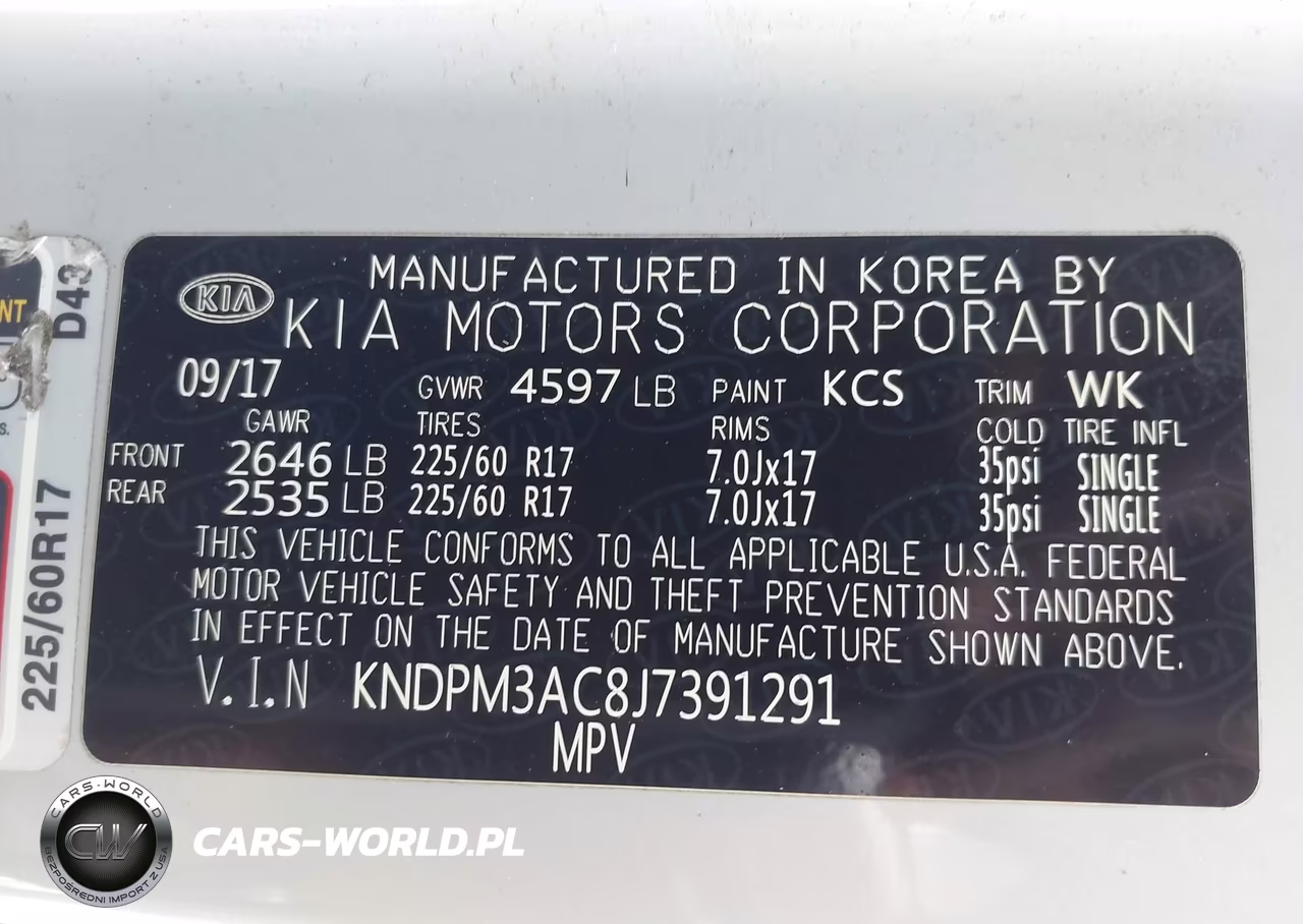 2018 Kia Sportage Lx VIN:KNDPM3AC8J7391291 - 9