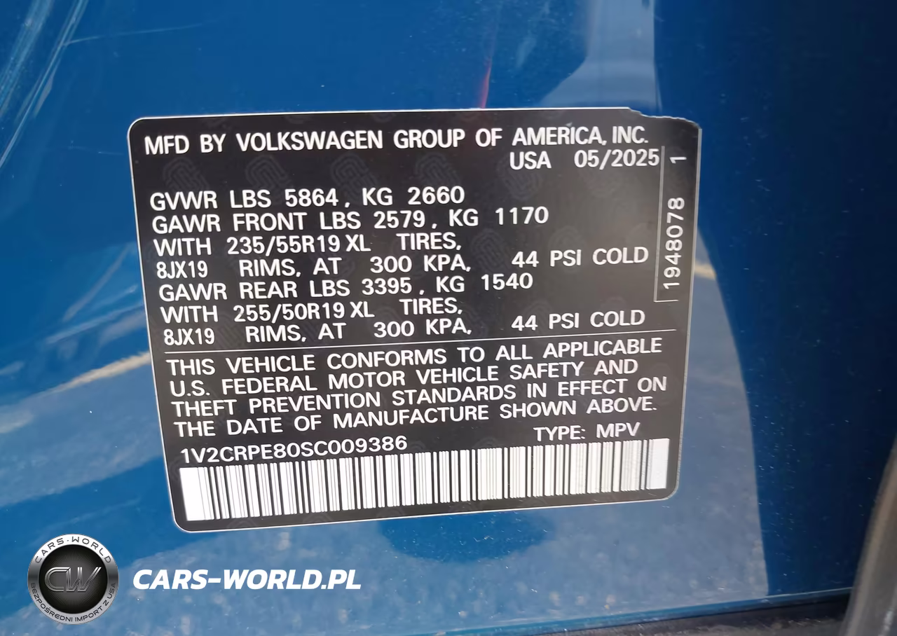 2025 Volkswagen Id.4 Pro VIN:1V2CRPE80SC009386 - 9