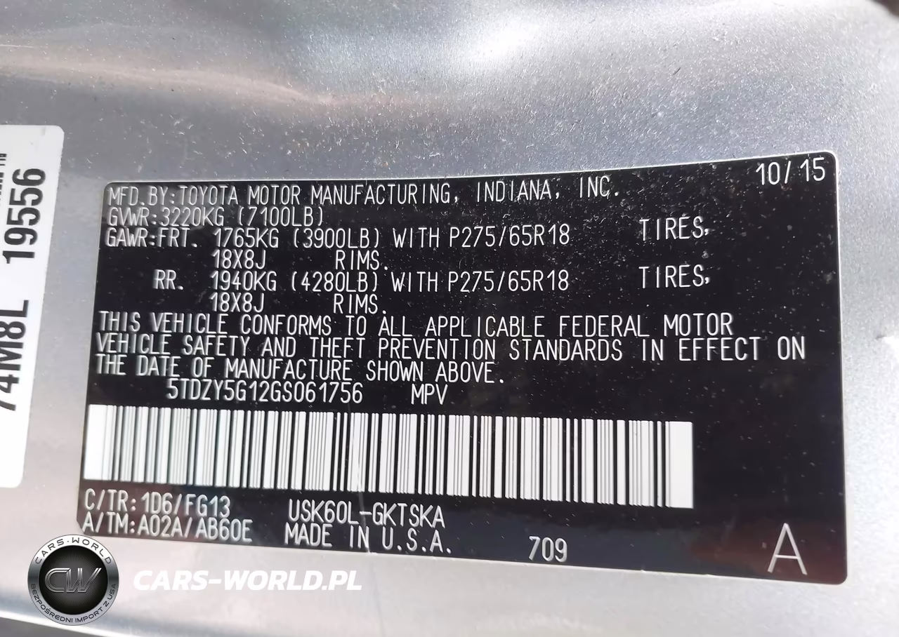 2016 Toyota Sequoia Sr5 5.7L V8 VIN:5TDZY5G12GS061756 - 9